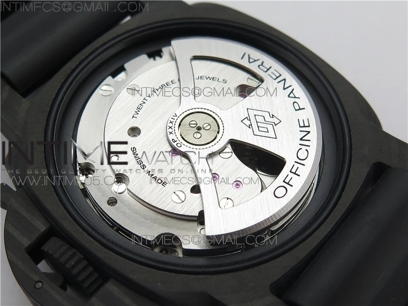 PAM960 Carbotech 42mm VSF 1:1 Best Edition Black Dial Blue Markers on Rubber Strap P.9010 Clone